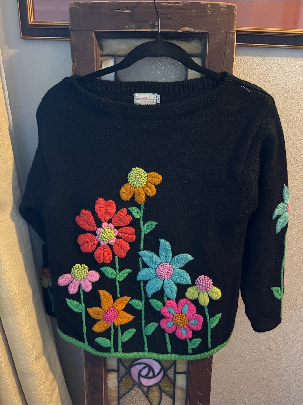 Vintage Wool Embroidered Sweater